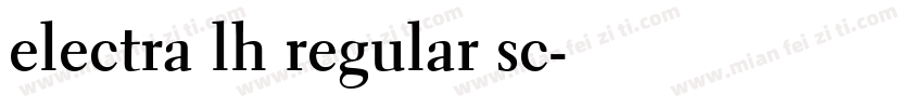 electra lh regular sc字体转换